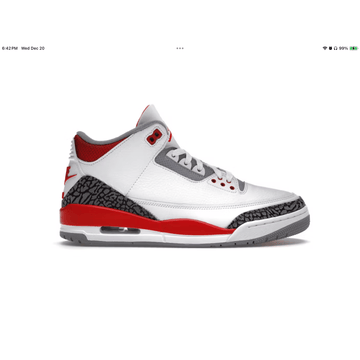 Jordan 3 “Fire Red” Footwear